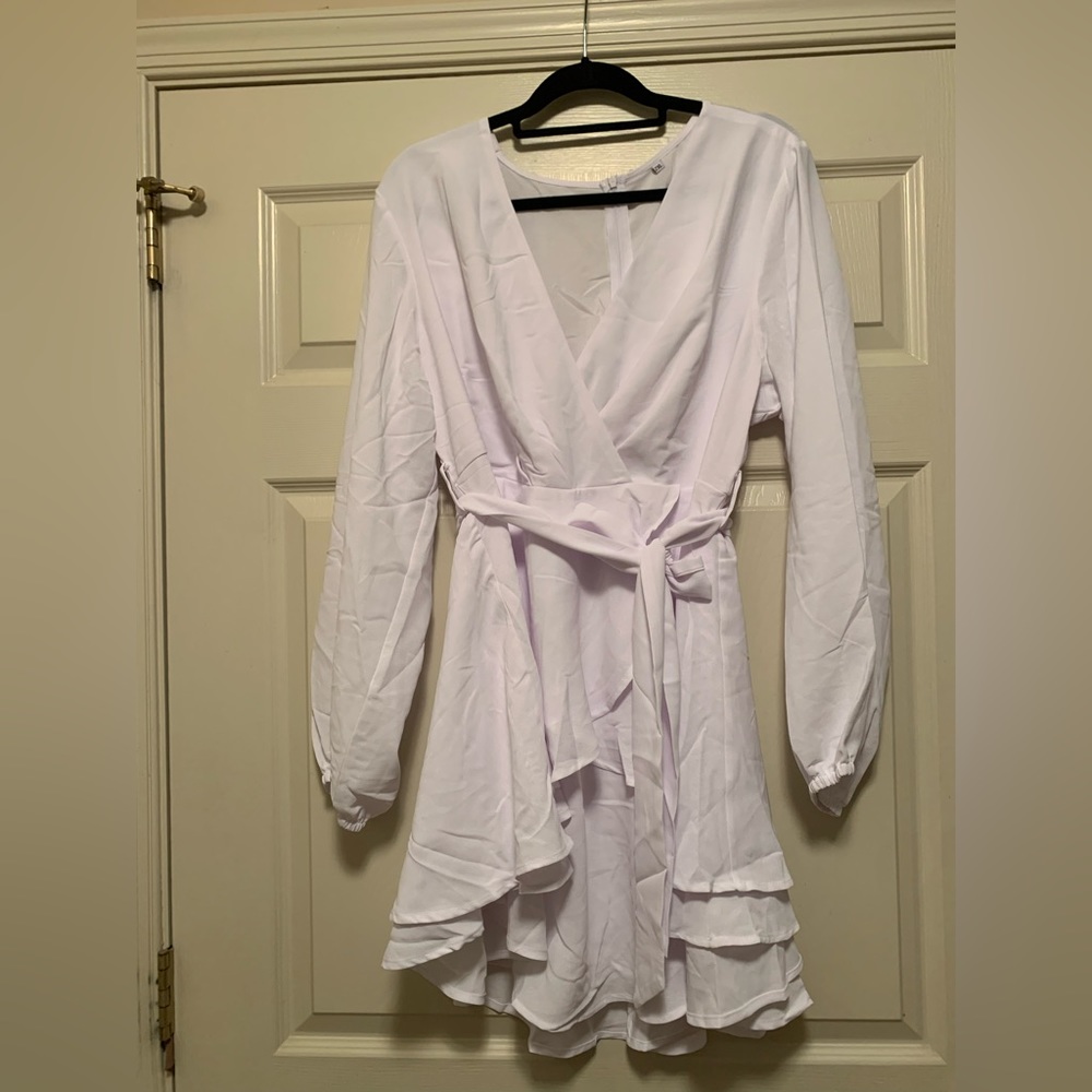 NWOT White Flowy Dress - Size 2XL